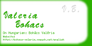 valeria bohacs business card