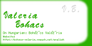 valeria bohacs business card